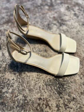 Franco Sarto Ivory/Beige Low Wedge Sandals